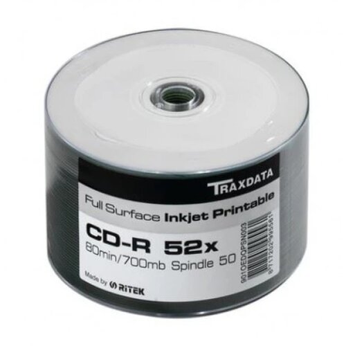 Traxdata CD TRX CD-R PRN SP50 WHITE Slike