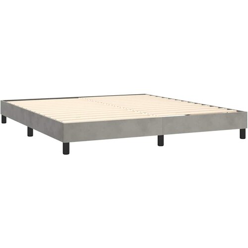  Krevet s oprugama i madracem svjetlosivi 180x200 cm bar&amp;scaron;unasti Slike