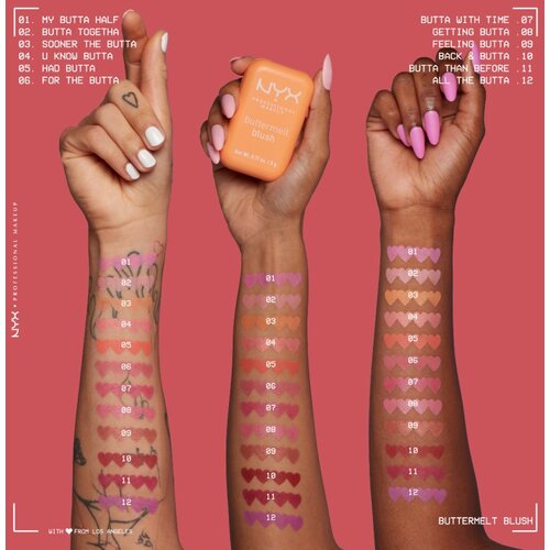 NYX Professional Makeup Buttermelt Blush pudrasto rdečilo odtenek 06 For the Butta 5 g Slike