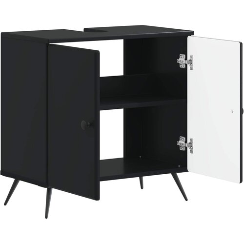  Kupaonski ormarić za sudoper BREDA Crna 59,5 x 31,5 x 59 cm Slike
