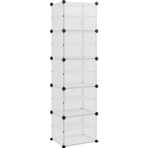 Maison Chic Stojalo za čevlje - Stojalo za obutev prozorno 44x31,5x153,5 cm PP, (21777499) Slike