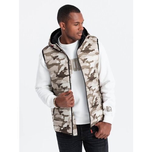 Ombre men's quilted vest Cene
