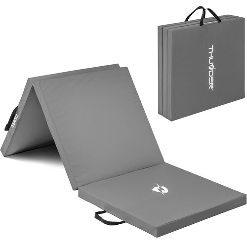 THUNDER Gimnastična zložljiva podloga za vadbo vzmetnica &ndash; trda, nedrseča, 180&times;60&times;5 cm &reg; MG-02-GREY, (5000093908) Cene