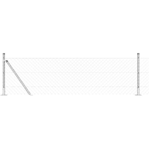  Ograde od lanca s betonskom podlogom 10 x 0,6 m Pocinčani čelik Slike