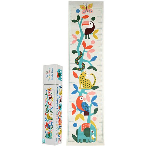 REX International Stenska otroška nalepka za merjenje višine 28,5x115 cm Wild Wonders – Cene