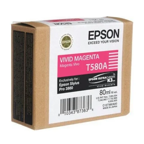 Epson kartuša T580A (vivid škrlatna), original