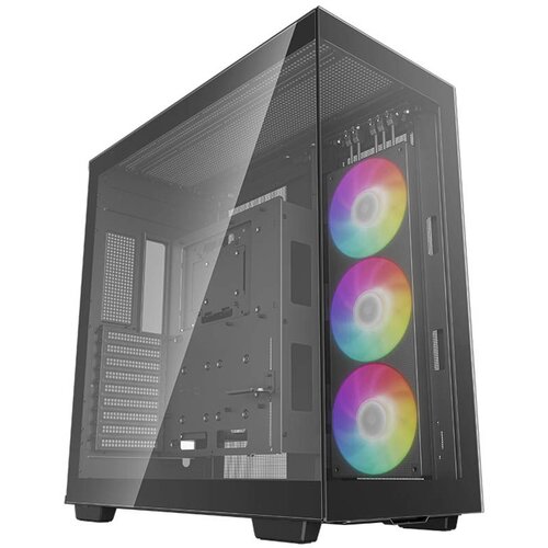 DeepCool gaming ohišje ch780 full tower e-atx rgb kaljeno steklo, črna Cene