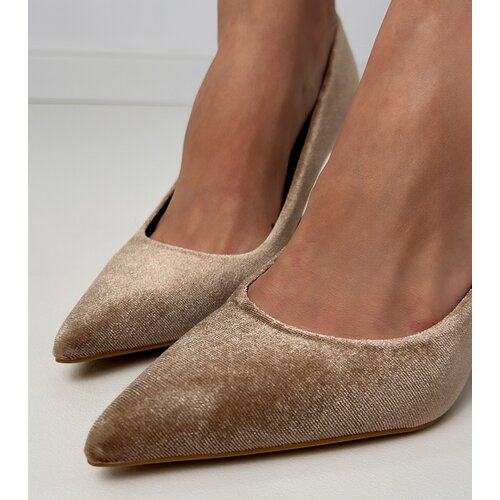 D/CEO Brown velvet stiletto pumps Bales Slike