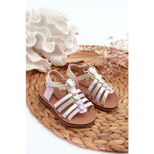 Kesi Gladiator children&amp;#039;s sandals with velcro fastening, multicolored Radovia Slike