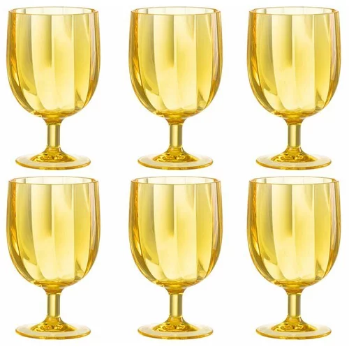 J-Line Set čaša za vino Plastic Yellow 6-pack