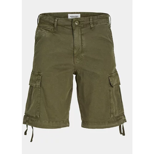 Jack & Jones Kratke hlače iz tkanine Cole 12253122 Zelena Loose Fit