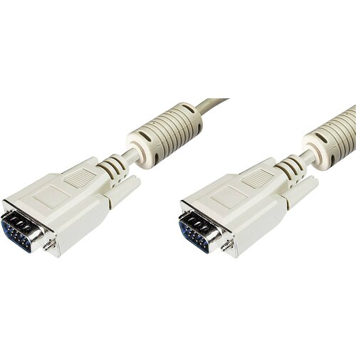 Digitus VGA priključni kabel VGA 15-polni vtič\, VGA 15-polni vtič 5.00 m siva AK-310103-050-E lahko se privije\, s feritnim jedrom VGA kabel, (20410572) Cene