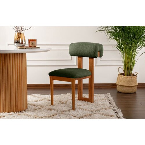 Hanah home stolica natura - oak, dark green dark greenoak chair set (2 pieces) Cene