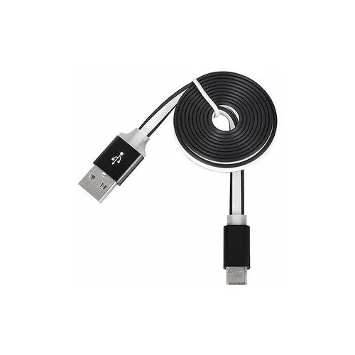  podatkovni kabel Slim Type C na USB 1 m - ploščat črn