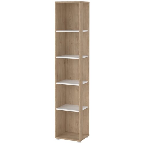 Tvilum Bel/naraven regal v hrastovem dekorju 41x205 cm Sign – Cene
