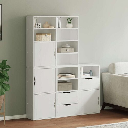 vidaXL Bočni ormarići 5 kom ODDA bijeli 40x24x79 cm puno drvo bor Cijene