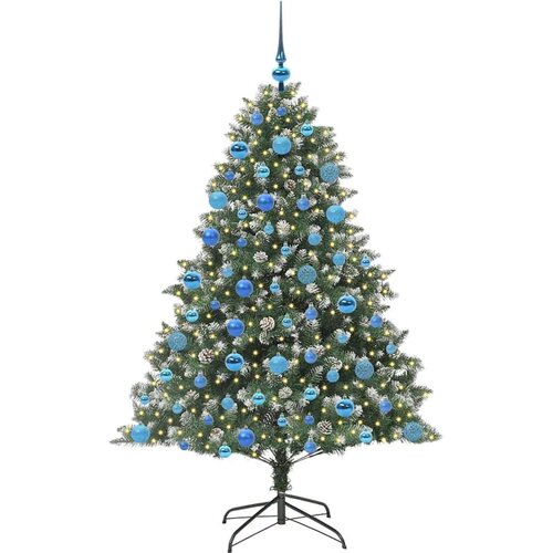 VidaXL Umjetno božićno drvce s stalakom Zelena 126 x 126 x 180 cm Slike