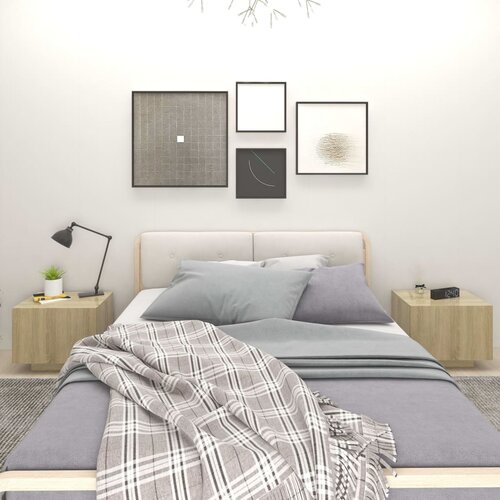 VidaXL Nočna omarica sonoma hrast 100x35x40 cm iverna plo&amp;scaron;ča Slike