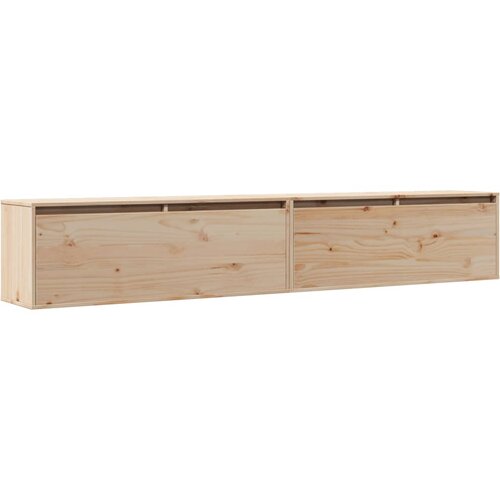 Maison Chic Stenska omarica - Zidna omarica 2 kosa 100x30x35 cm trdna borovina iu1323, (22062928) Slike