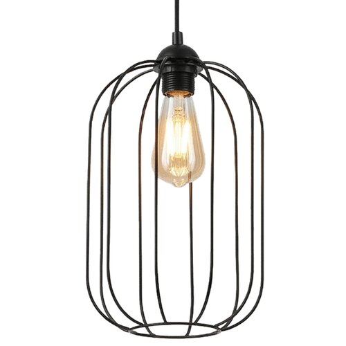  Luster na sajli DESTELLO 1xE27/15W/230V, prečnik 21 cm, crna Slike