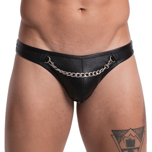 Svenjoyment Stylish Imitation Leather Thong 2111810 Black XL Slike