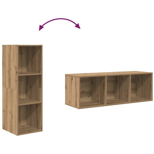  Set TV komoda Zidne 4 pcs Umjetnički hrast 37 x 37 x 107 cm Slike