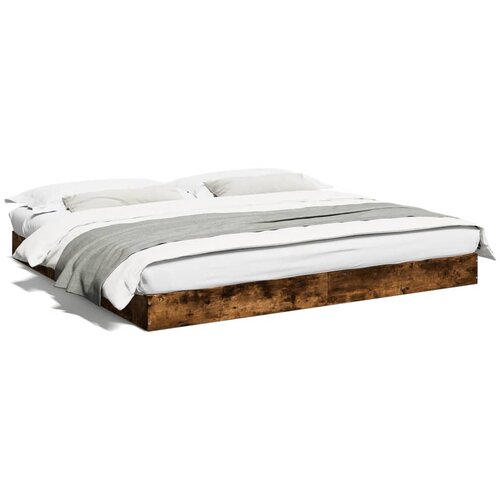 VidaXL Okvir kreveta boja hrasta 180 x 200 cm od konstruiranog drva Slike