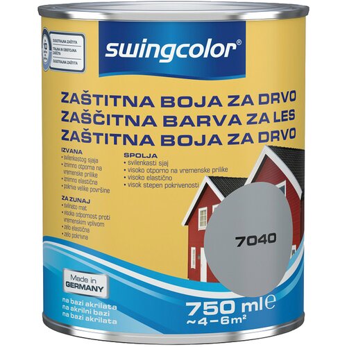 SWINGCOLOR ZAŠČITNA BARVA ZA LES BARVA SIVA (750 ml, na vodni osnovi) Cene