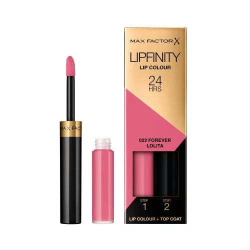 Max Factor set za ustnice - Lipfinity 2-Step Long Lasting Lipstick - 022 Forever Lolita