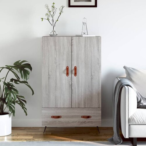 VidaXL Visoka omara siva sonoma 69,5x31x115 inženirski les Slike