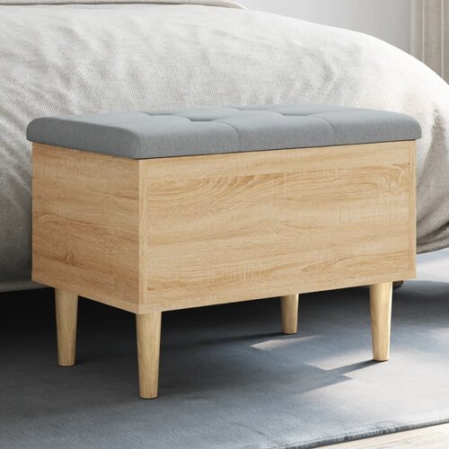  Klupa za pohranu boja hrasta 62x42x46 cm od konstruiranog drva Slike