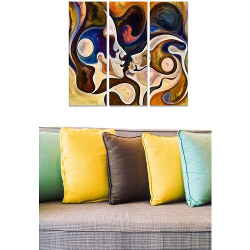 Wallity MDF1302494941 multicolor decorative mdf painting (3 pieces) Slike