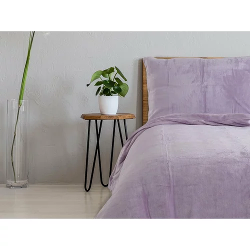 B.E.S. Ljubičasta posteljina za krevet za jednu osobu od mikropliša 140x200 cm Uni –