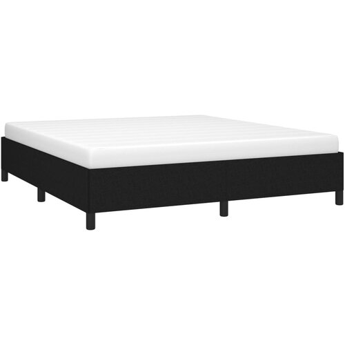  Okvir za krevet bez madraca crni 160x200 cm od tkanine Slike