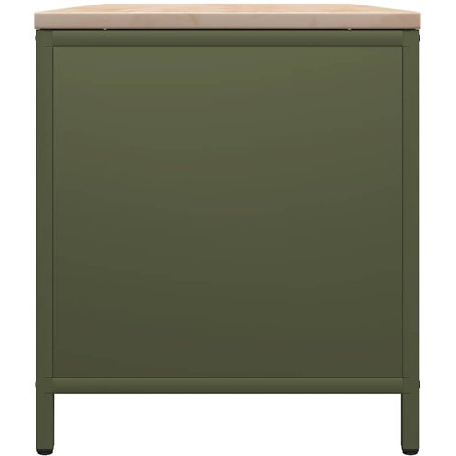  Stalak za drva za ogrjev s drvenim vrhom 100,5x35,5x40 cm Slike