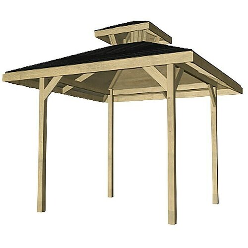WEKA Paviljon 651 (3,8 x 3,8 m, Smreka) Cene