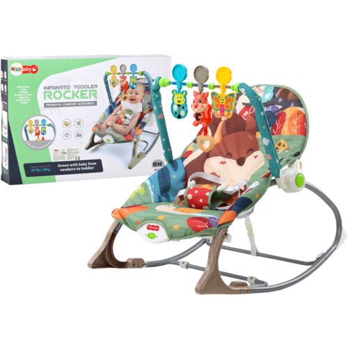 Lean_Toys Gugalnik za dojenčke z motivom gozdnih živali Cene