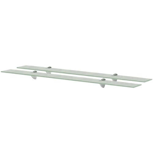 VidaXL Zidne police 2 kom staklene 100 x 20 cm 8 mm Slike
