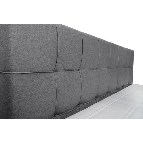 CARRYHOME POSTELJA BOXSPRING 160 cm x 200 cm , tekstil siva Slike