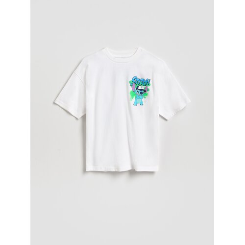 Reserved Pamučna majica Lilo i Stitch - bijela Cijene