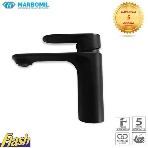 Marbomil jednoručna crna slavina za lavabo (2 cevi) - afro Cene