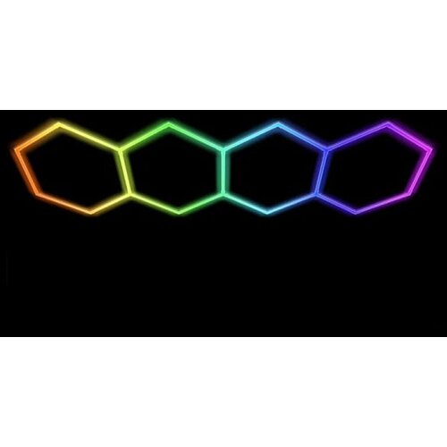  Hexagon LED tube 4 heads RGB 12V 410mm 21pcs Slike