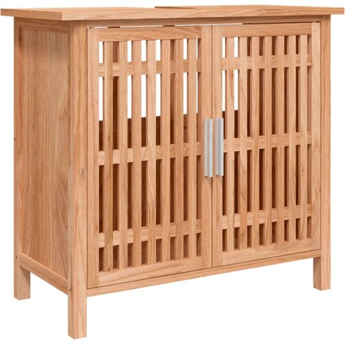 VidaXL kupaonski ormarić za umivaonik 66x29x61,5 cm masivno drvo oraha Slike