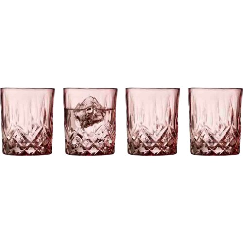  Kozarec za viski Sorrento 32 cl, 4 kosi - Roza Cene