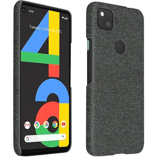 AVIZAR Ovitek iz blaga za Google Pixel 4A, trda za&scaron;cita proti udarcem - siva, (20626157) Cene