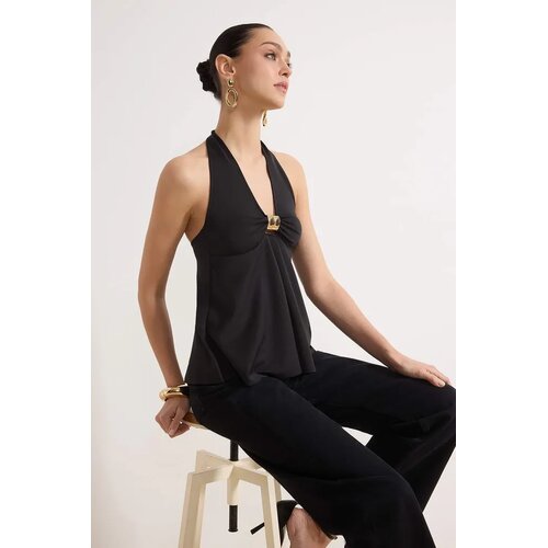 TRENDYOLMILLA ženska bluza Tpraw26Bz00009, crna Slike