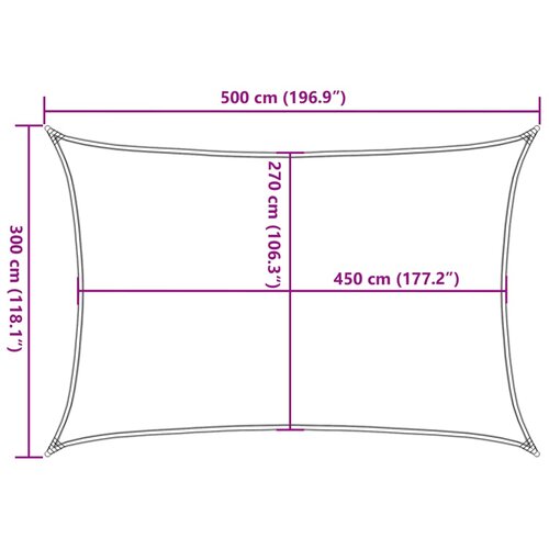  Jedro za za&amp;scaron;titu od sunca 160 g/m&amp;sup2; bež 3 x 5 m HDPE Slike