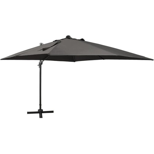  Konzolni vrtni suncobran sa stupom LED 300 cm antracit Slike