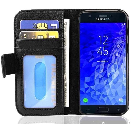 Cadorabo Ohi&scaron;je, združljivo z Samsung Galaxy J7 2017 v črna polnočrna - Za&scaron;čitni ovitek z magnetnim zapiranjem in 3 režami za kartice, (20547723) Cene