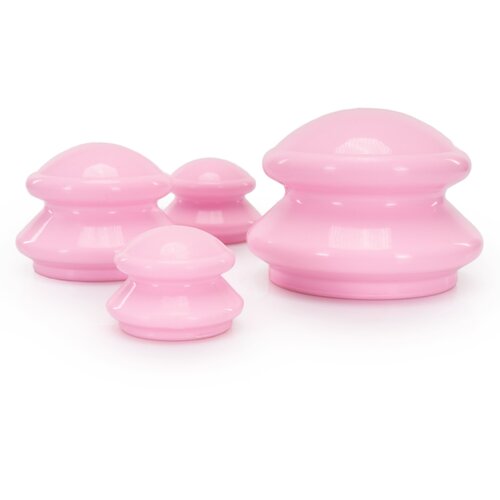 springos ACTIGET kitajske skodelice za masažo in nego telesa, set 4 velikosti, gumijaste, roza, (5000136381) Cene